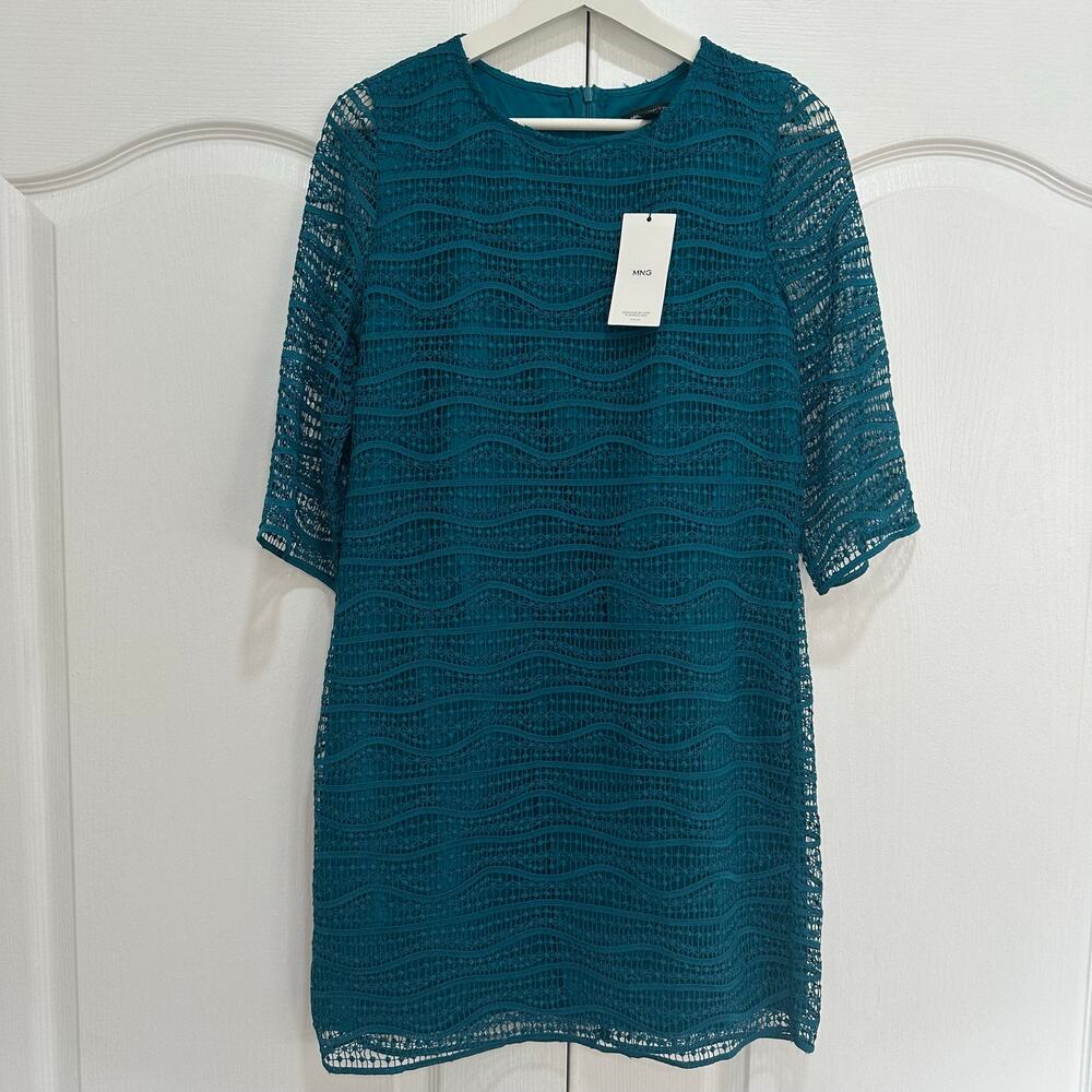 Mango MNG Women's‎ Lace 3/4 Sleeves Dress Size 4